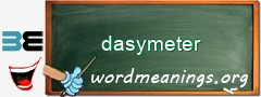 WordMeaning blackboard for dasymeter